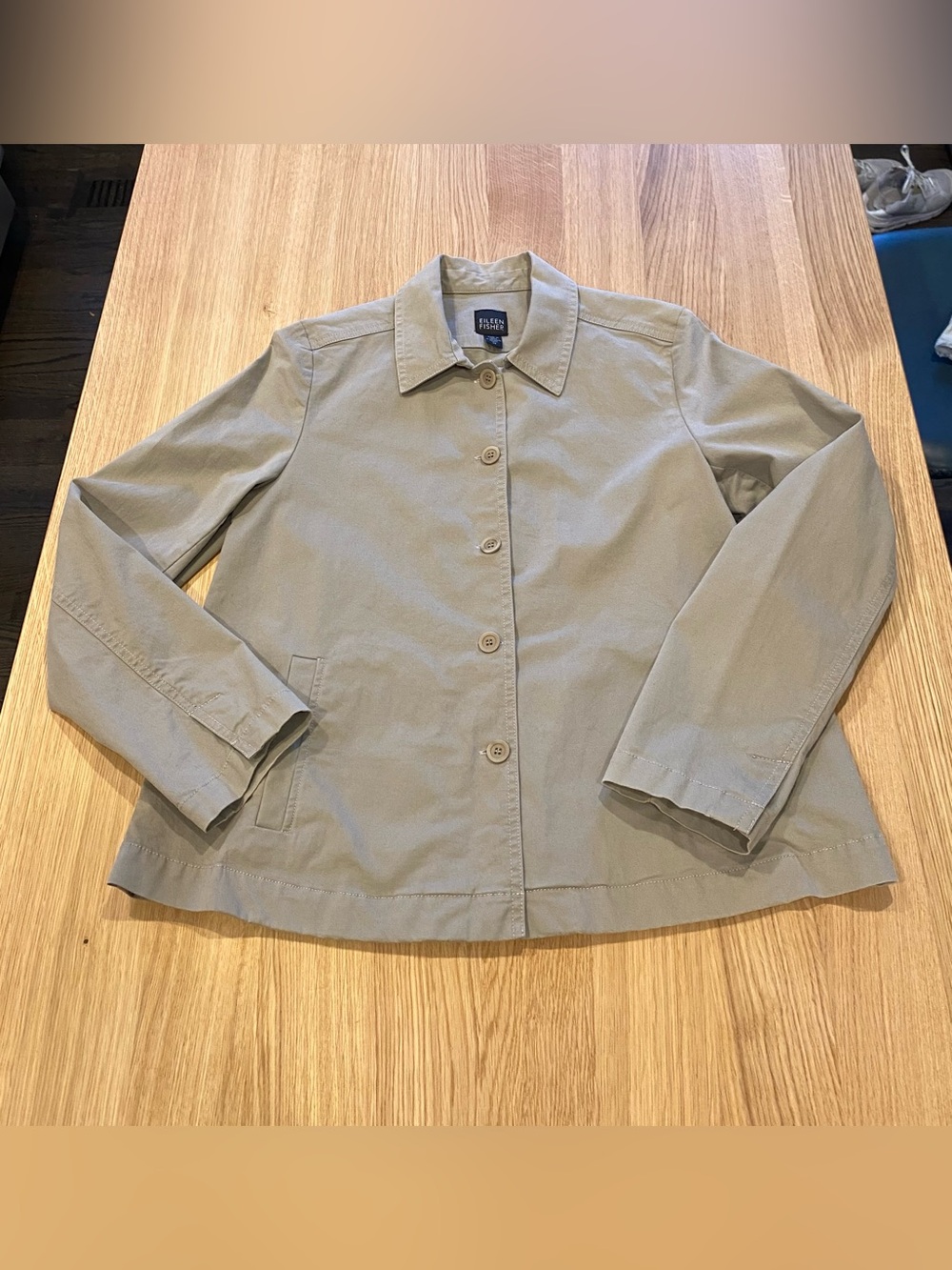 Green cotton chore jacket